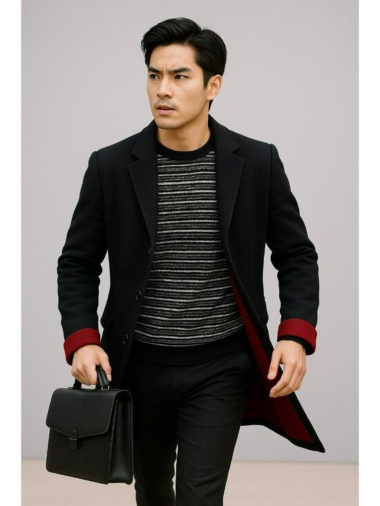 Polo Golf Ralph Lauren Mens Black & White Merino Wool Sweater L Striped Pattern - Picture 1 of 9